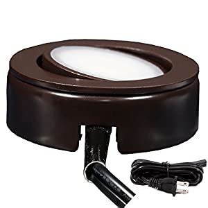 Amazon.com: 120V Dimmable LED Under Cabinet Single Puck Light Kit - AQUCCPK10 (Bronze): Home ...