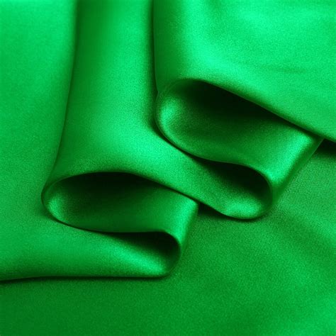 Pure Color Silk Emerald Green Charmeuse Fabric-100% Pure Cotton Solid ...