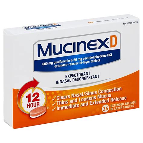 Mucinex D Expectorant & Nasal Decongestant Tablets - Shop Medicines & Treatments at H-E-B