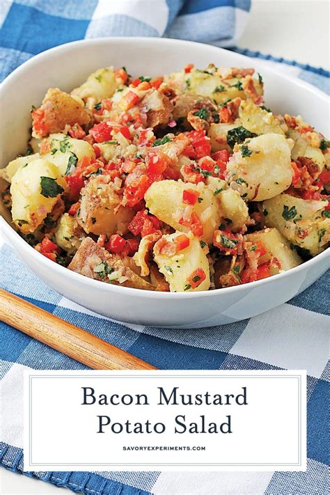 Bacon Mustard Potato Salad - No Mayo Potato Salad Recipe