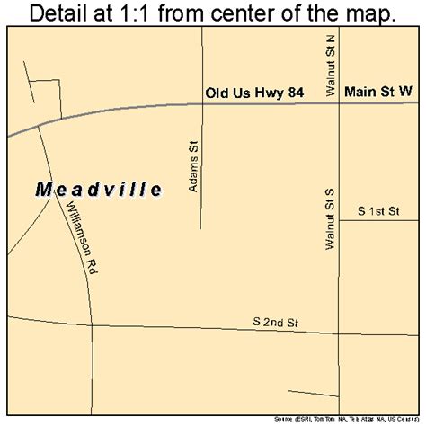 Meadville Mississippi Street Map 2846200