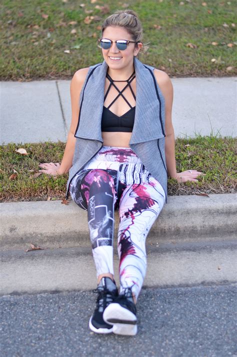 strappy sports bra outfit - By Lauren M