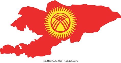 Kyrgyzstan Map Flag Icon Vector Stock Vector (Royalty Free) 1964956975 | Shutterstock