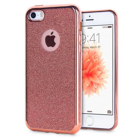 Rose Gold iPhone 5S Case - Glitter