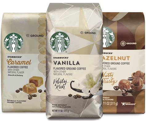 Starbucks Flavored Ground Coffee — Variety Pack — No Artificial Flavors ...