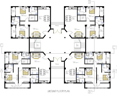 Floor Plan For Apartment Building - Image to u