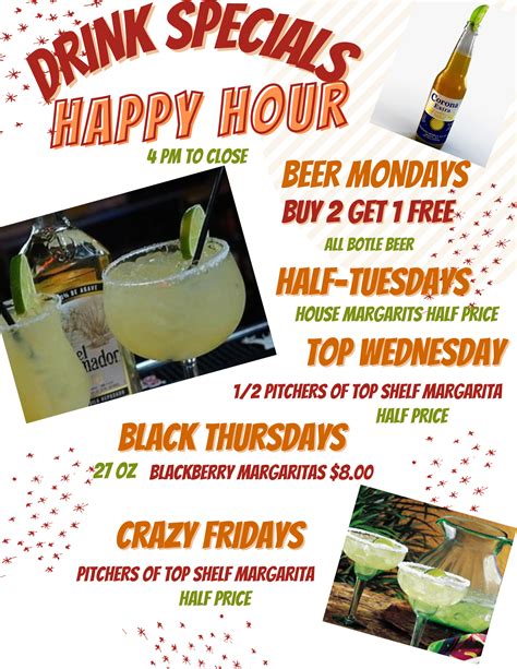 DRINK SPECIALS - Chihuahua's Mexican Restaurant & Cantina