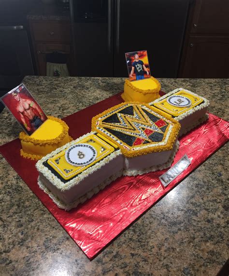 Landon's 8th Birthday Cake... WWE Wrestling Belt! | Wrestling birthday ...