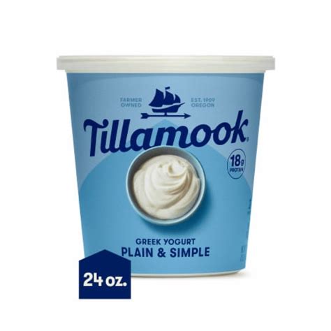 Tillamook Plain & Simple Low-Fat Greek Yogurt, 24 oz - Fred Meyer