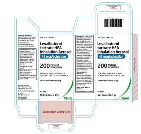 Levalbuterol HFA Aerosol: Package Insert - Drugs.com