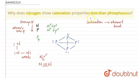 [Malayalam] Why does nitrogen show catenation properties less than pho