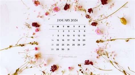 January 2024 Calendar Desktop Wallpaper | EntheosWeb | Desktop wallpaper calendar, Wedding frame ...