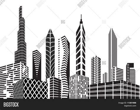 Black White City Vector & Photo (Free Trial) | Bigstock