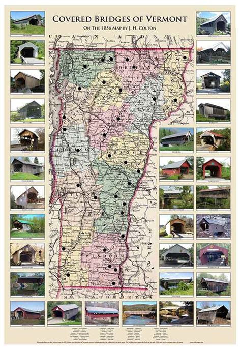 Coffin's Railroad Map of Vermont, 1896