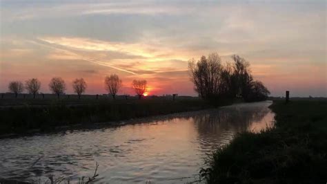 Time lapse sunrise at weir 8 april 2020 The Netherlands - YouTube