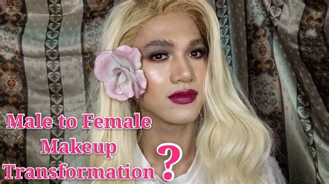 MALE TO FEMALE MAKEUP TRANSFORMATION TUTORIAL - YouTube