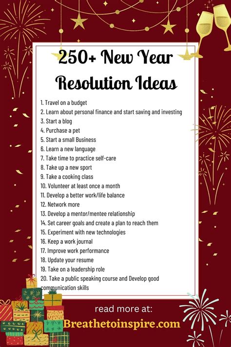 250+ New Year's Resolution Ideas 2024 (for Kids, Adults, Family, Work ...