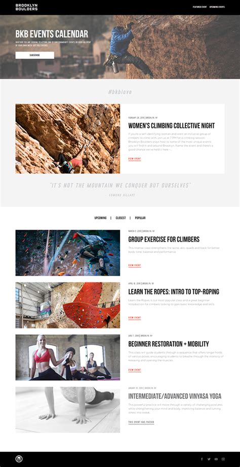 Client: Brooklyn Boulders on Behance