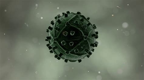 HIV Virus 004 3D Rendering: Scanning electron microscope image of the ...