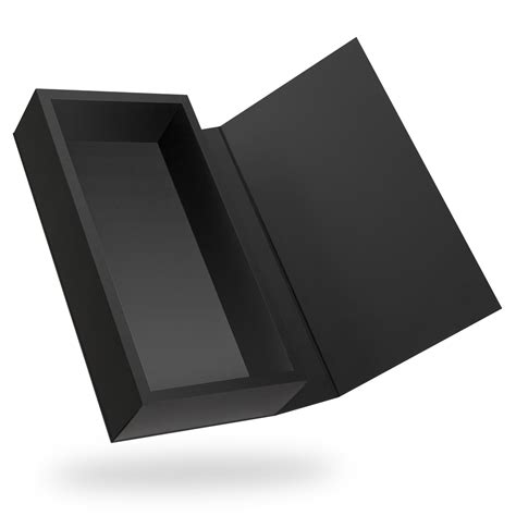 Black Rectangular Magnetic Box | Shop Custom-Made Luxury Rigid Gift Boxes