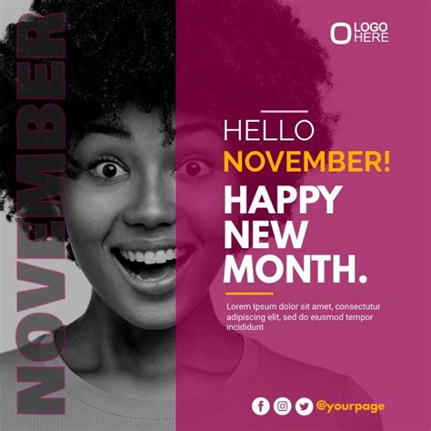 200+ customizable design templates for ‘happy new month’ | Social media design graphics, Graphic ...