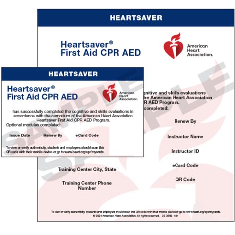 Heartsaver® First Aid CPR AED eCard | AHA