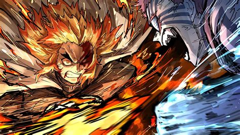 [16++] Stunning Rengoku Vs Akaza Wallpapers - Wallpaper Box