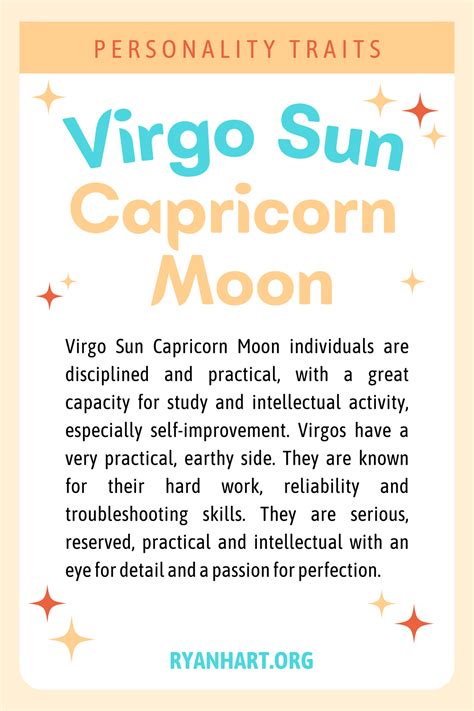 Virgo Sun Capricorn Moon Personality Traits | Ryan Hart