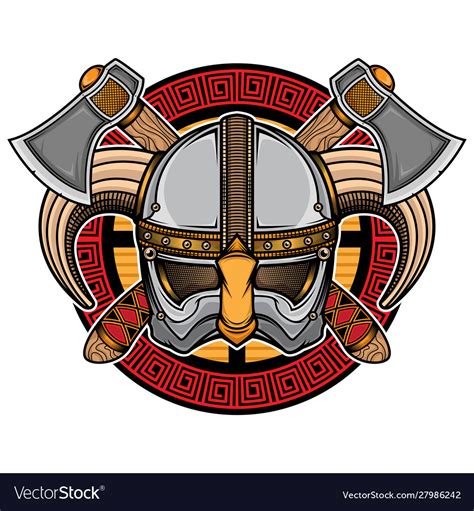 Viking helmet logo Royalty Free Vector Image - VectorStock