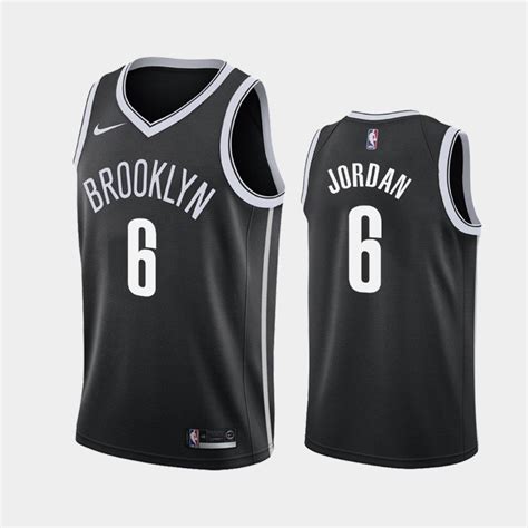 Men's Brooklyn Nets DeAndre Jordan Black Icon Edition Basketball Jersey