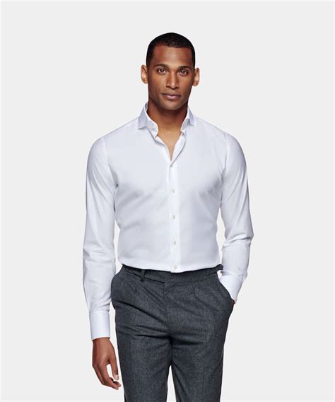 White Camp Collar Slim Fit Shirt in Pure Linen | SUITSUPPLY Malaysia