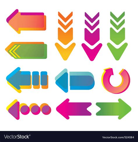 Colorful arrows Royalty Free Vector Image - VectorStock