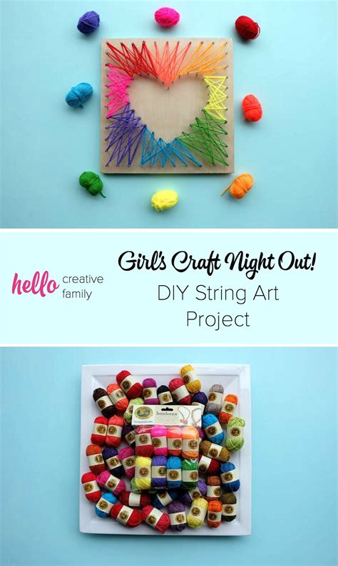 Hello Creative Family Girlfriend's Craft Night: DIY String Art Projects ...