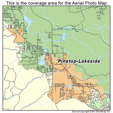 Aerial Photography Map of Pinetop Lakeside, AZ Arizona