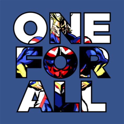 All Might One For All - My Hero Academia - T-Shirt | TeePublic