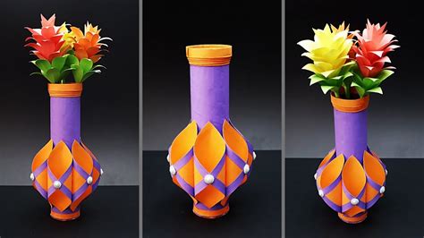 How To Make Flower Vase With Matchsticks | DIY Flower Vase | Best Out ...