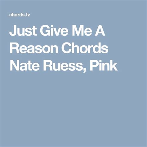 Just Give Me A Reason Chords Nate Ruess, Pink | Learning ukulele ...