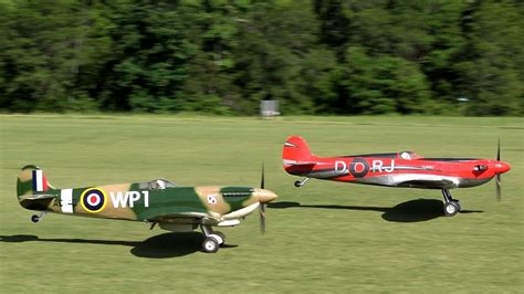 Two RC Spitfire 1/4 Scale At Joe Nall - YouTube