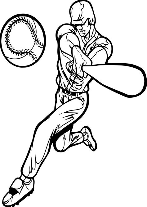 Baseball Coloring Pages Printable - Coloring Easy for Kids