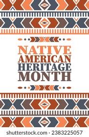 Native American Heritage Month American Indian Stock Vector (Royalty ...