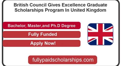 British Council Gives Excellence Graduate Scholarships Program In United Kingdom For 2024 ...