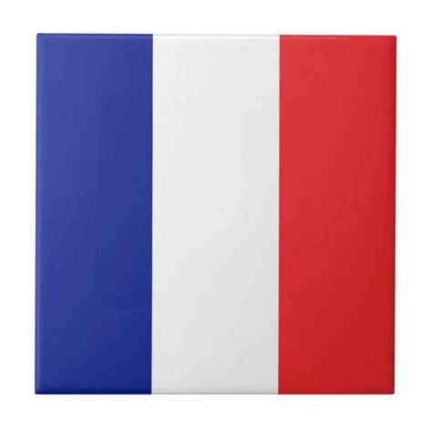 Flag of France French Tricolore Tile | Zazzle