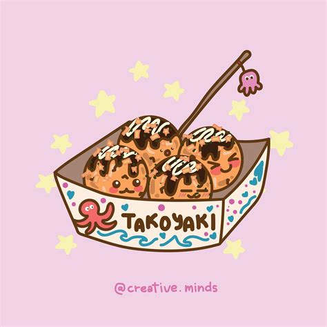 Kawaii takoyaki 🐙💖 : Kawaii