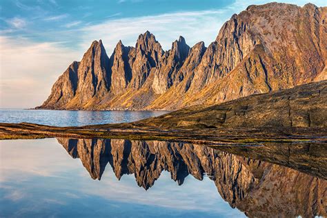 Wallpaper Norway Senja Island Crag Nature Coast