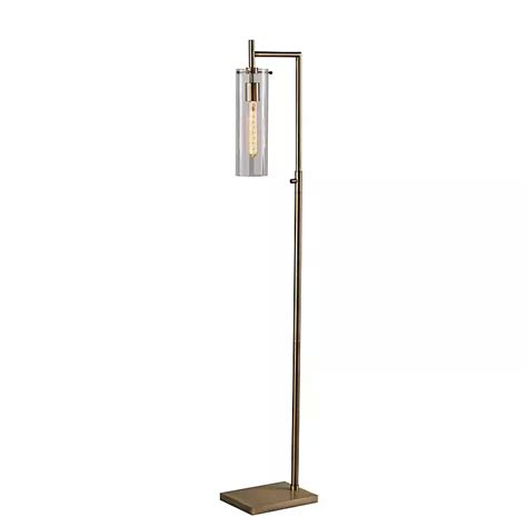 Bronze Glass Cylinder Shade Floor Lamp | Kirklands Home