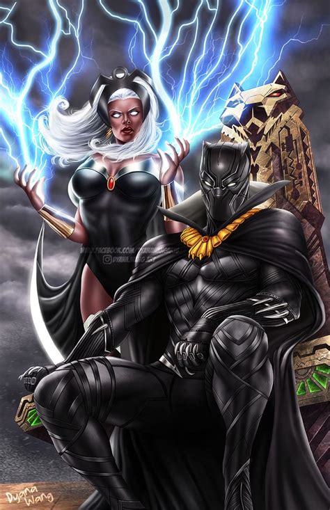 Black Panther and Storm, Dyana Wang on ArtStation at https://www ...