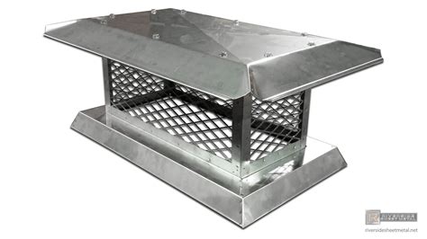 Standard stainless steel chimney cap with crimped roof - #CH012