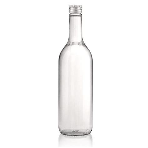 750ml bouteille en verre clair Bordeaux allégée bouchon à vis - bouteilles-et-bocaux.com