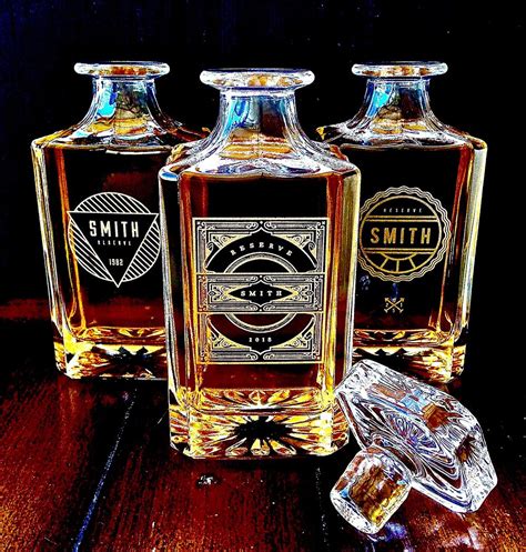 Amazing groom gift or groomsman gift. A personalized whiskey decanter. | Personalized whiskey ...