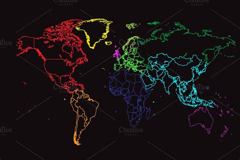 Detailed World Map With Borders Of States Isolated Wo - vrogue.co